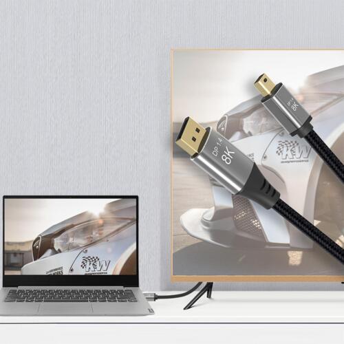 1m Mini DP to DP Cable Conversion Cord Adapter 8K@60Hz 4K@144Hz DisplayPort 1.4 - Picture 4 of 11
