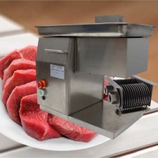 QX Commercial Meat Slicer 5mm Blade Stainless Meat Cutting Machine 110V 550lb/h