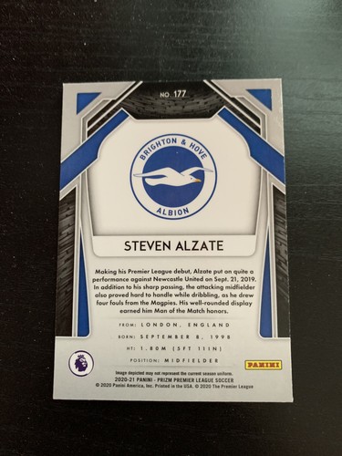 2020-2021 Prizm Premier League Steven Alzate Rookie Card - Foto 2 di 2