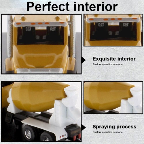 2X Diecast Alloy 1/150 CAT CT660 Cement Mixer Truck Model N Scale Scene Ornament - Picture 7 of 12