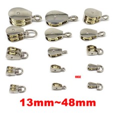 Single/Double Block Wheel Swivel Fixed Metal Pulley Sheave Rigge Lift Hoist Rope