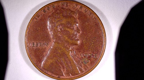 1958 D Lincoln Cent DDO TONED - Picture 2 of 10