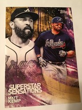 2018 Topps Superstar Sensations 5x7 Jumbo Matt Kemp Braves SSS48 01/10 Gold