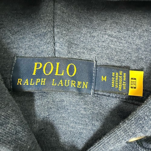 Polo Ralph Laren Medium Herren Double Knit Full Zip Hoodie Heather Blue - Bild 6 von 7