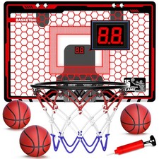 HopeRock Indoor Basketball Hoop, Over The Door Mini Basketball Hoops for Kids...