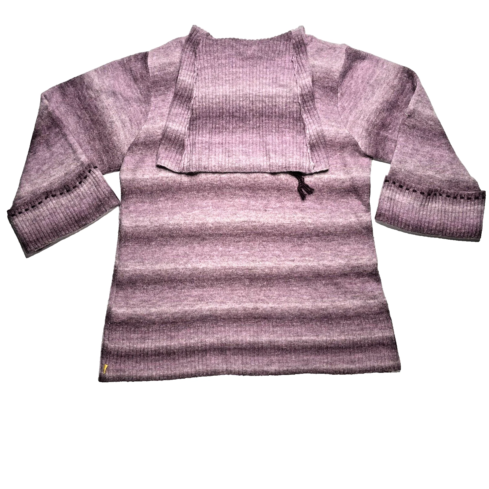 lole striped wool blend knit pullover yoga active sweater