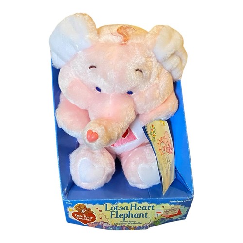Peluche elefante cuore Lotsa cugini orso cura vintage 1985 nuovo con scatola con etichetta - Foto 5 di 6