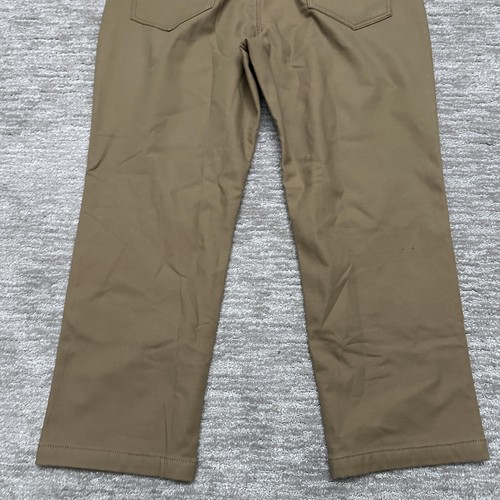 CAT Pants Mens 40x30 Tan Fleece Lined Canvas Workwear Outdoor Warm Winter - Picture 7 of 15