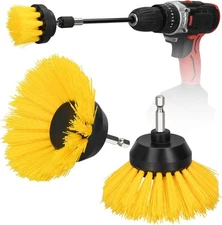 3pcs Drill Brush Attachment Set Power Scrubber Grout Cleaning Kit for Tile Kitch