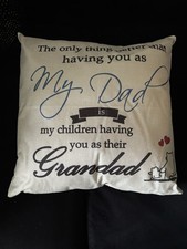 DAD / GRANDPA Decorative Pillow 17 X 17in Includes Pillow