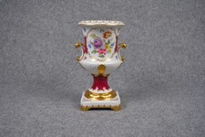 Gerold Porzellan Bavaria Prunkvase – 26 cm – Rubinrot & Gold – W. Germany