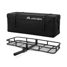ARKSEN 60 x 23 x 5.5 Inch Folding Hitch Cargo Carrier with 600D PVC Waterproo...