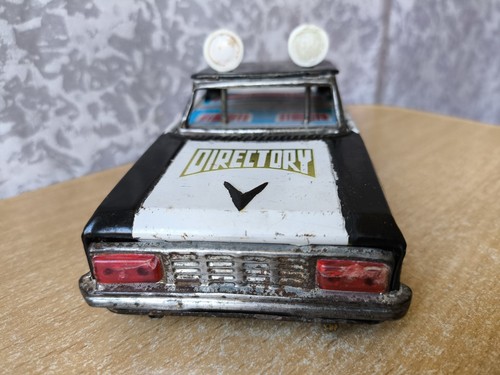 RARE VINTAGE TOY Model CAR police metal P.D DIRECTORY TIN - Picture 6 of 21