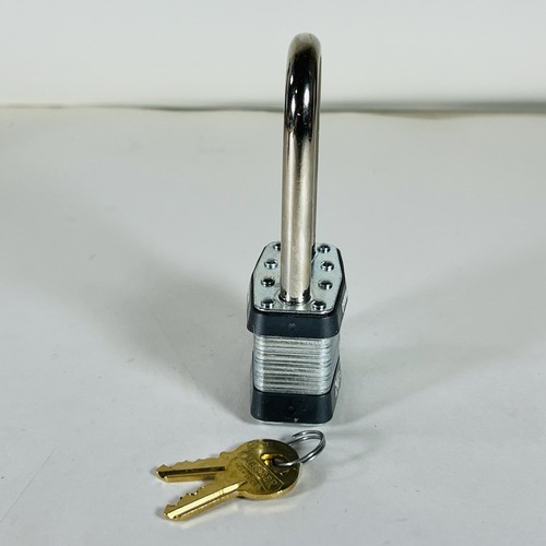 5KALJ Padlock Master Lock Commerical Keyed Alike Long Shackles Steel Bodies - Picture 3 of 11