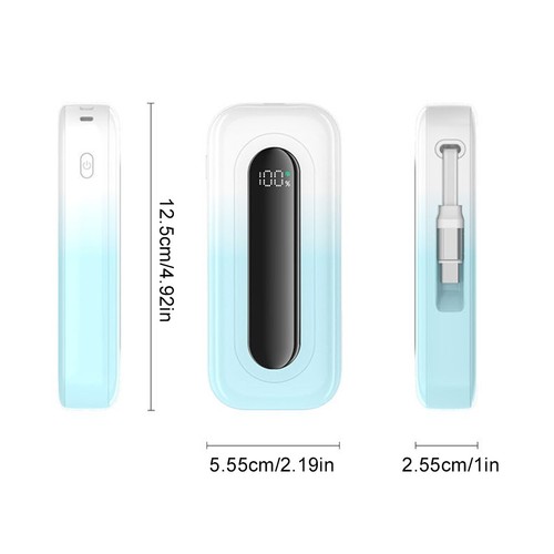 Fast-charging Mobile Power Supply With Telescopic Cable 10000mAh Over-voltage - Zdjęcie 2 z 16