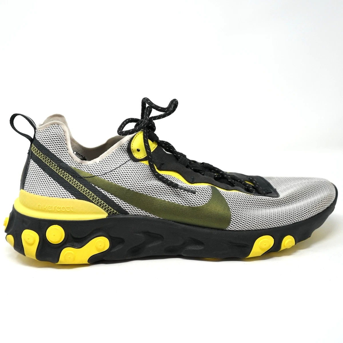 Nike React Element 55 Shoes Sz 8.5 Mens Yellow Black Running Sneaker Nike React Element 55 Men main image 4