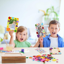 6 Packs Unfinished Wooden Craft Diy Picture Frame Painting Kit 4X6 Inch Photo