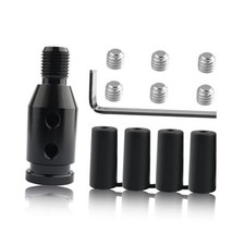 M12x1.25 Shift Knob Adapter With 4-Sizes Plastic Hose - Universal Gear Black