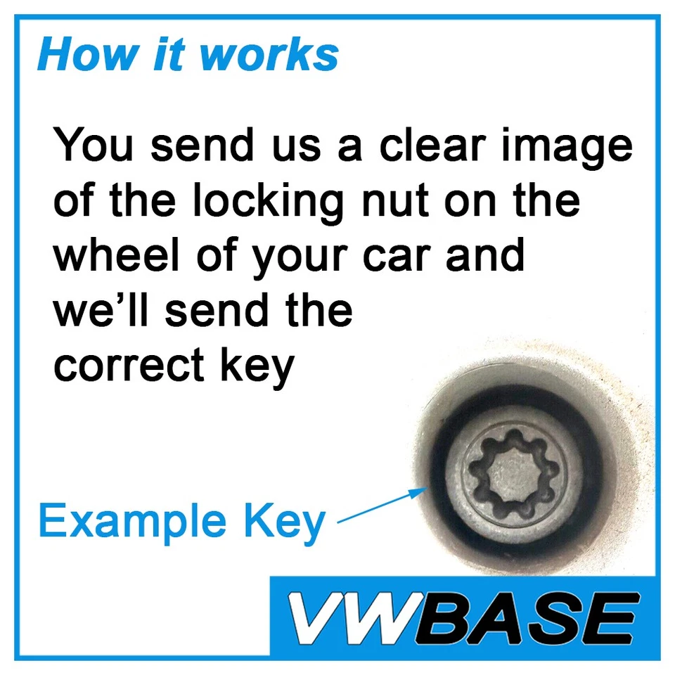 VW Jetta Wheel Lock Nut Key Lug Genuine OEM Locking Key Match Matching Security - Image 2 of 4