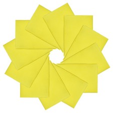 12Pcs 21"x21" Large Solid Color Bandanas Bulk Blank Head Bandannas Yellow