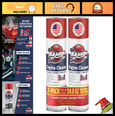 #ad Engine Cleaner Spray 2 Pack 2x12.3 fl. Oz Degreaser for Engine Bay Gunk amp; M $39.99