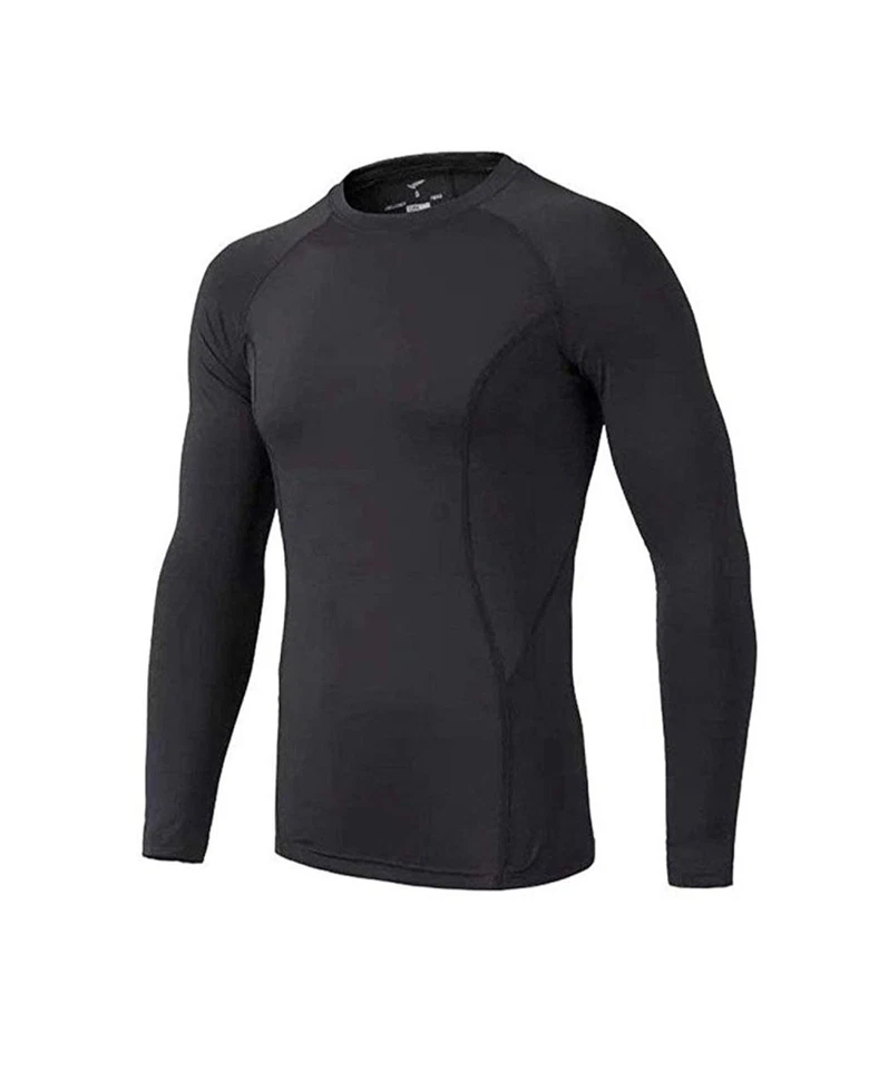 BUYKUD Men's Long Sleeve Base Layer Compression Athletic Underwear Set size L - Image 2 of 4
