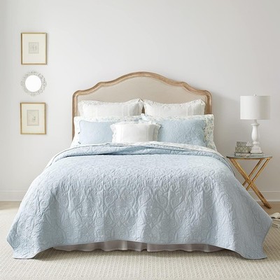 Laura Ashley Home Felicity Blue King Bedding Set Elegant Cotton Quilt Shams 2022