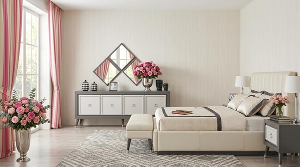 Konsole Spiegel Wohnzimmer Stil Modern Grau Praktisch Bequem Komfortabel-image