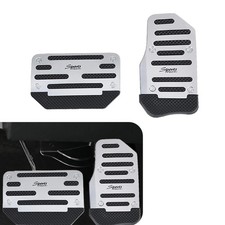 2PCS Non-Slip Aluminum Car Pedal Covers for Gas  Brake - Universal Fit