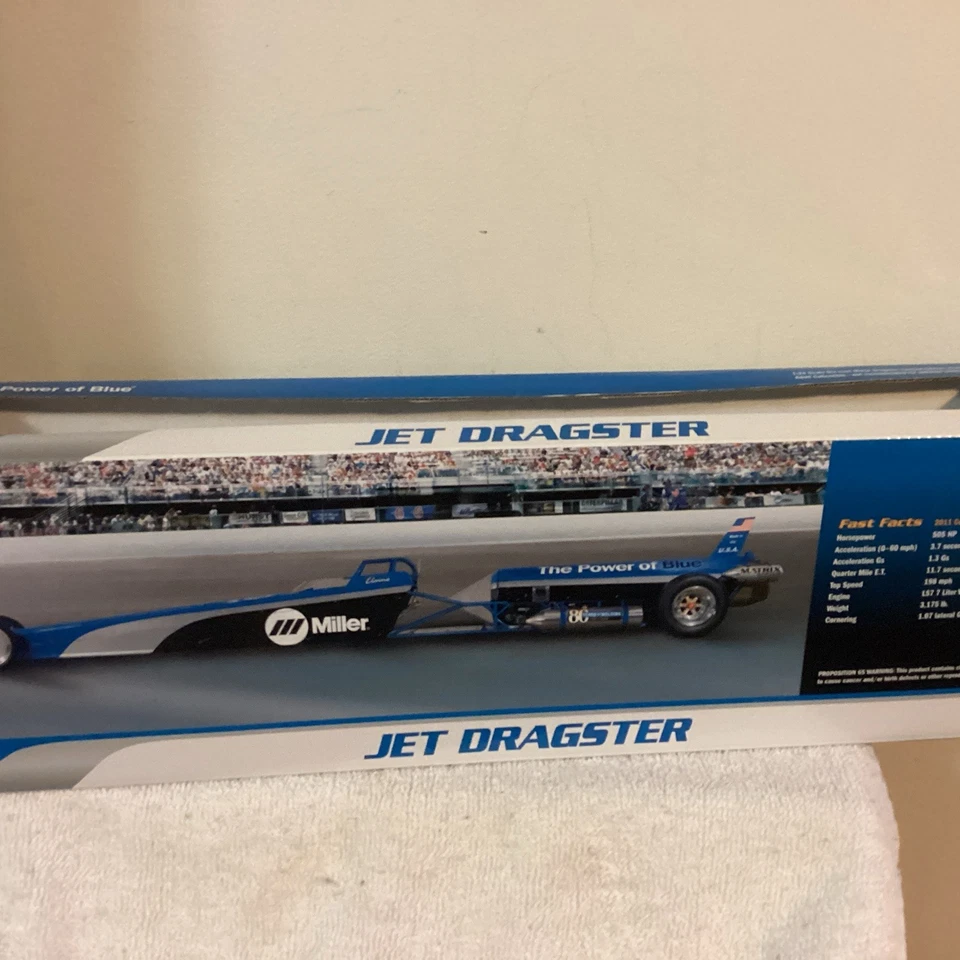 RARE Miller Electric Elaine Larsen Jet Dragster Power of Blue 1:24 Signed - Image 4 of 4