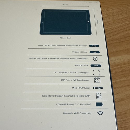 Linx 1010E Windows 10 Tablet PC With Keyboard Dock 32GB 10.1" Screen 2GB RAM Box - Picture 20 of 24