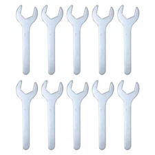 10pcs Small Wrench Open End Thin Wrench 27x140x2.6mm Metric U-Shaped Spanner