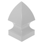 5 Inch PVC Fence Post Caps Dark Gray Gothic Pyramid Style for Decks