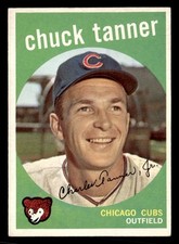 Chuck Tanner 1959 Topps Card #234 Chicago Cubs EX-NM