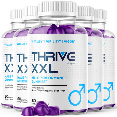 (5 Pack) Thrive XXL Male Gummys Advanced Formula ThriveXXL Vitamin 300 Gummies