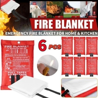 Emergency Fire Blanket Fire Suppression Blanket for Home and Kitchen Fiberglass