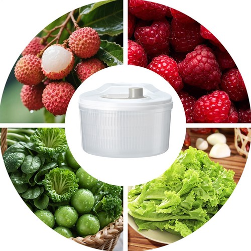 Double Layer Drain Bowl Drain Basket Kitchen Multi-functional Fruit Wash Tool - Foto 8 di 14