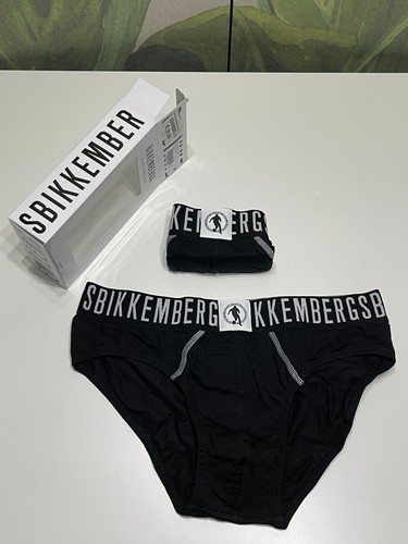 Bikkembergs Underwear Bi pack brief coppia Slip Uomo nero bianco logo taglia L - Foto 7 di 12