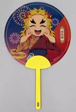 Demon Slayer Kimetsu no Yaiba Anjuro Rengoku Folding Fan Fireworks Used