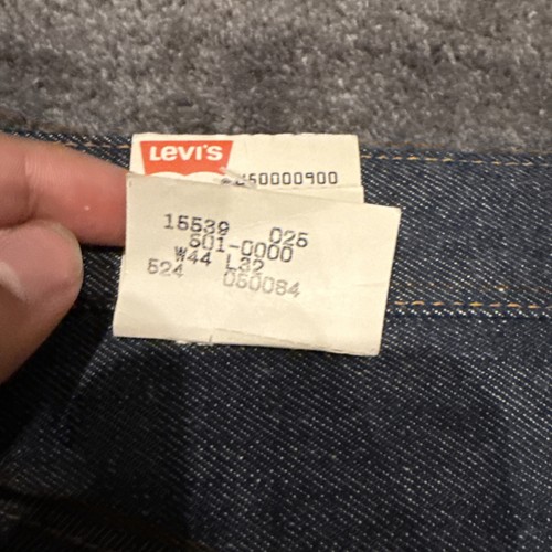 Jeans originales vintage 1984 Deadstock Levi’s 501 Shrink To Fit 44x32 nuevos con etiquetas - Imagen 4 de 12