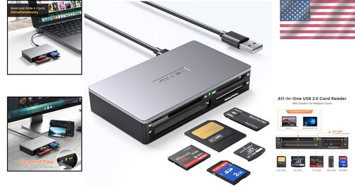 Plug & Play USB Multi Card Adapter - Unterstützt 17 Medientypen für Windows & Mac - Bild 2 von 9