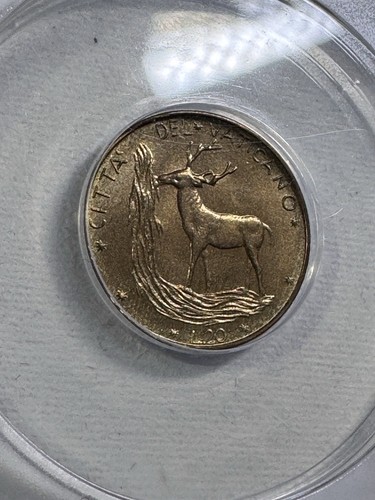 1975 Vatican City Paul VI 20 Lire Graded MS 67 by ANACS Low Mintage - Picture 6 of 8