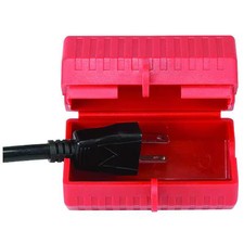 Condor 48Kv17 Plug Lockout, Red, Plastic, 1 Max. No. Of Padlocks, 9/32 In Max.