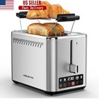 Touchscreen Toaster 6 Levels Extra Wide Slots Even Toasting Removable Tray New