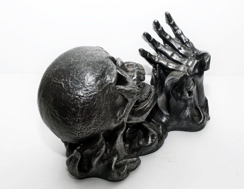 DWK Corp. Gargle of Booze Bottle Holder Skull and Hand Rising from Flames-Unusua - Picture 3 of 6