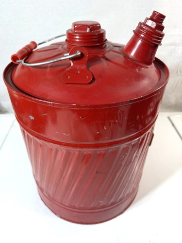 Vintage Delphos 5 Gallon Flower Top Kerosene Galvanized Gas Fuel Can Red #205 - Picture 7 of 9