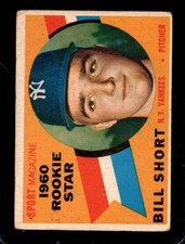 1960 TOPPS 142 BILL SHORT VG RC YANKEES RS NY11345