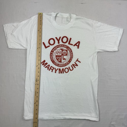 Camiseta Universitaria Loyola Marymount De Colección Adulto Mediana Blanca Universitaria Años 80 - Imagen 6 de 10