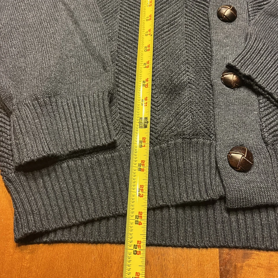 Suéter Alan River Para Hombre XL Azul Abotonado Chal Cuello Cárdigan Tejido-B1 Foto 3 de 4