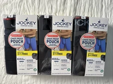 Jockey Everyday Active Boxer Briefs 4 Pack Black NEW Multi Sizes 8.5 Inseam